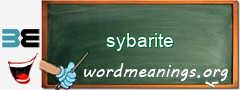 WordMeaning blackboard for sybarite